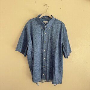 Peter Millar Mens Sport Shirt Button Down 100 % Cotton Blue XXL